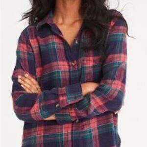 American Eagle Outfitters flannel boyfriend fit, Multicolor Plaid Shirt Sz small